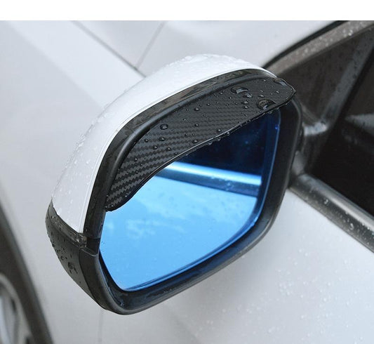 2PCS Car Rearview Mirror Rain Eyebrow Visor Carbon Fiber